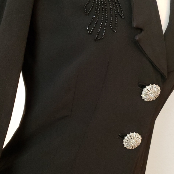 Vintage Mme Renauld Frocks Beaded Blazer Small - Picture 9 of 11
